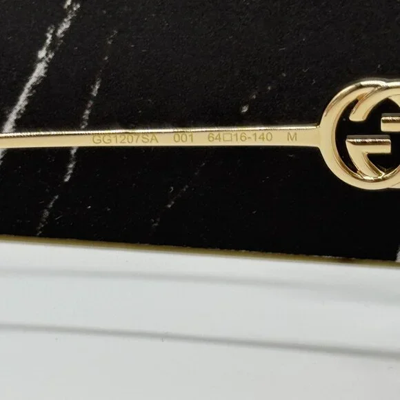 NEW GUCCI GG1207SA 001 GOLD/PINK WOMEN SUNGLASSES GUCCI - Picture 10 of 12